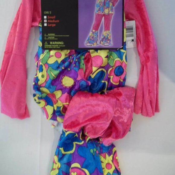 Flower Power 70's Hippie Girls Costume-Medium (10-12) - Picture 6 of 7